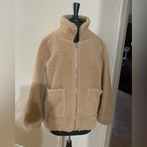 Zip Up Front Pockets Borg Teddy Jacket - 6